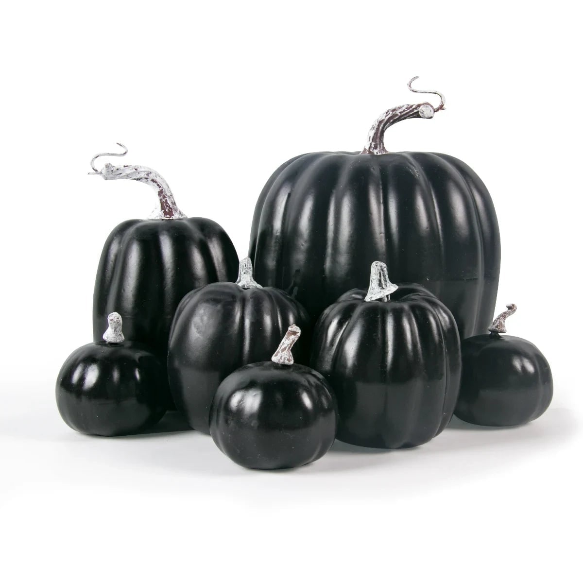 Halloween Dynie Ozdobne Sztuczne Zestaw 7 Sztuk Różne Rozmiary Jesienne Dekoracje Dekoracyjne
