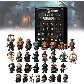 Halloween Kalendarz Adwentowy dla Dzieci z Mini Figurkami Potworów i Duchów