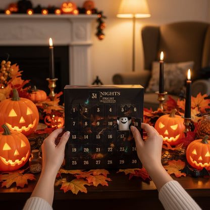 Halloween Kalendarz Adwentowy dla Dzieci z Zabawkami Figurkami Dyni Duch Szkielet