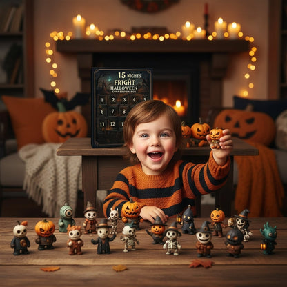 Halloween Kalendarz Adwentowy dla Dzieci z Zabawkami Figurkami Dyni Duch Szkielet