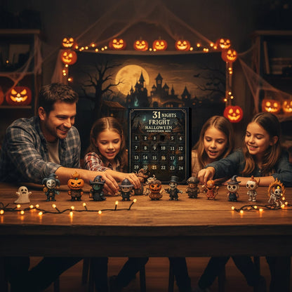 Halloween Kalendarz Adwentowy dla Dzieci z Zabawkami Figurkami Dyni Duch Szkielet