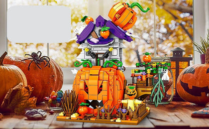 Halloween Klocki Konstrukcyjne Dekoracyjny Domek ze Straszną Dynią i Duchami do Domu dla Dzieci