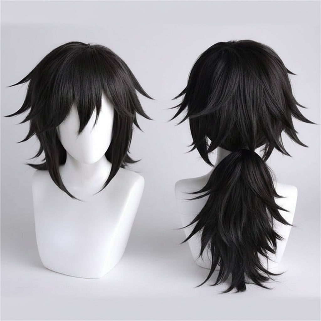 Halloween Kostium Cosplay Anime Demon Kimono z Peleryną i Perką
