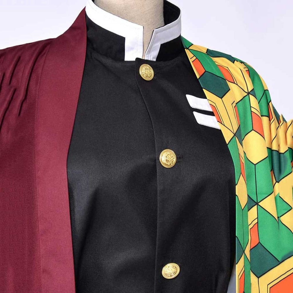 Halloween Kostium Cosplay Anime Demon Kimono z Peleryną i Perką