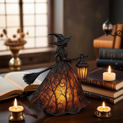 Halloween Lampka Czarownica z LED Lampionem Dekoracyjna na Imprezę