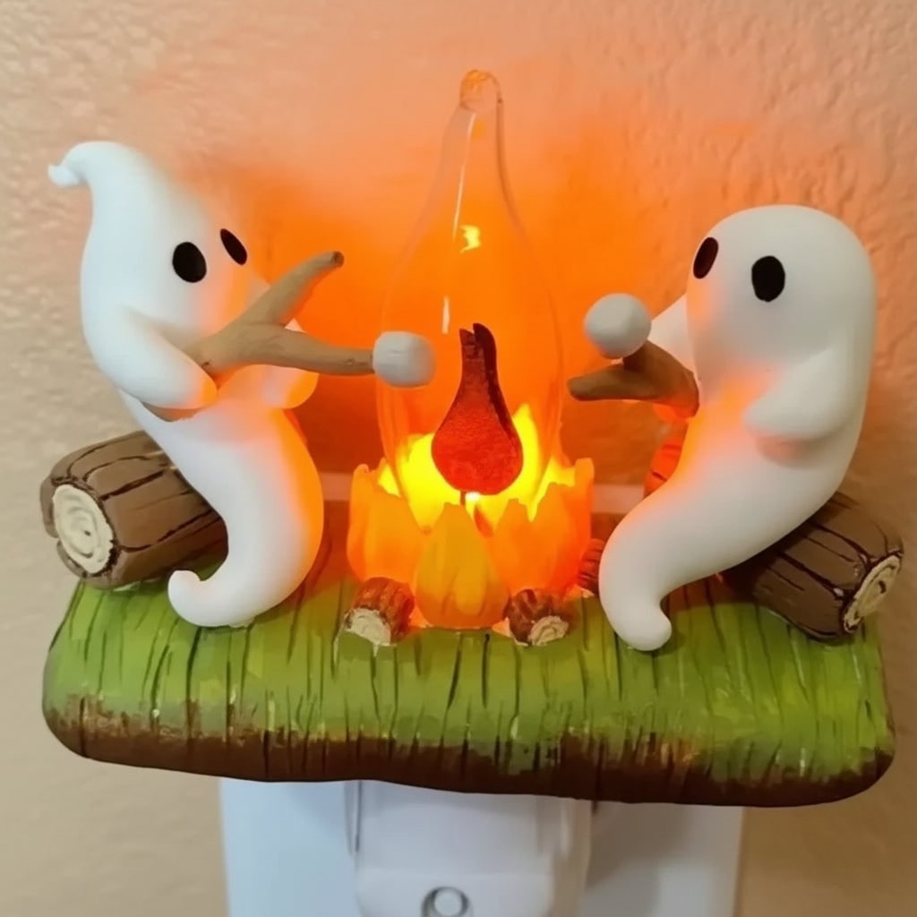 Halloween Lampka Nocna do Sypialni Duchy z LED Kontaktu dla Dzieci Czytania
