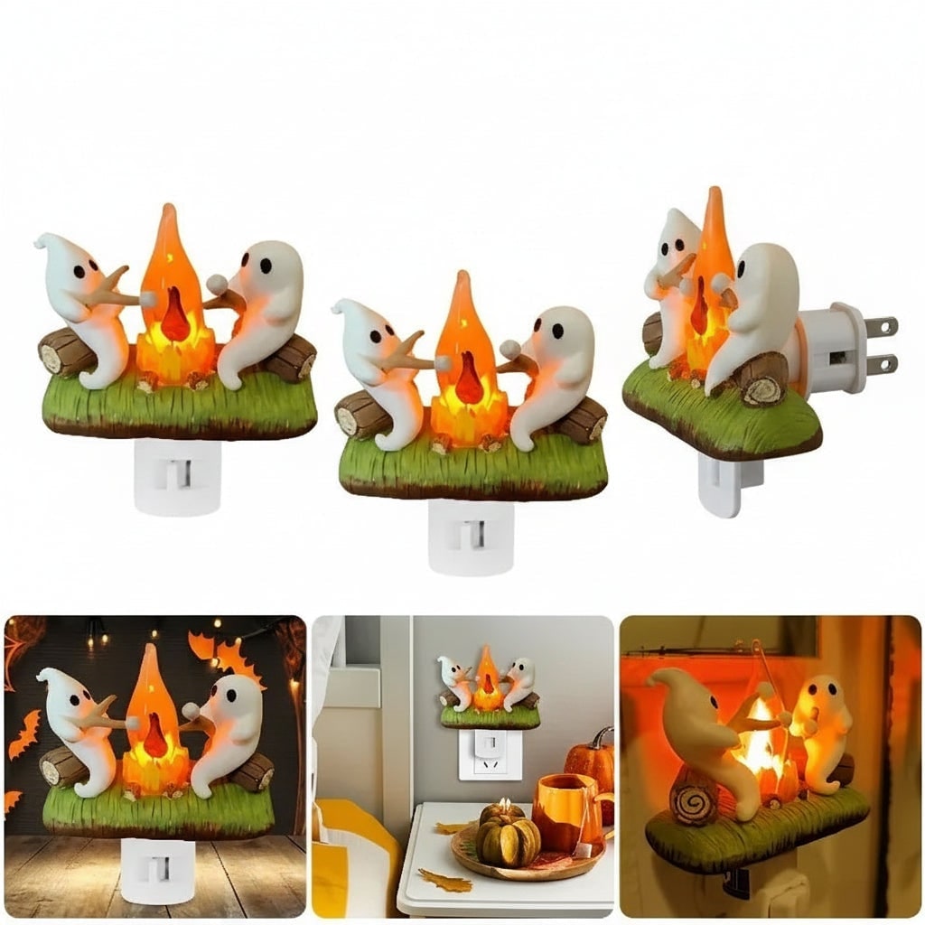 Halloween Lampka Nocna do Sypialni Duchy z LED Kontaktu dla Dzieci Czytania