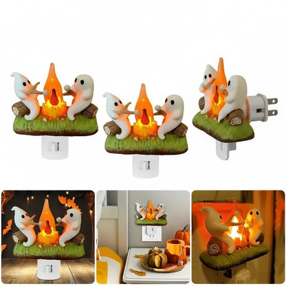 Halloween Lampka Nocna do Sypialni Duchy z LED Kontaktu dla Dzieci Czytania