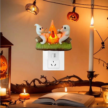 Halloween Lampka Nocna do Sypialni Duchy z LED Kontaktu dla Dzieci Czytania