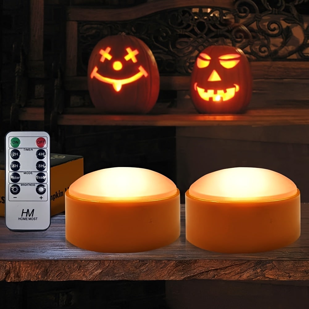 Halloween Lampki LED do Dyni z Pilotem Bezpłomieniowe Dekoracja Ogrodowa Dekoracje Dla Dzieci