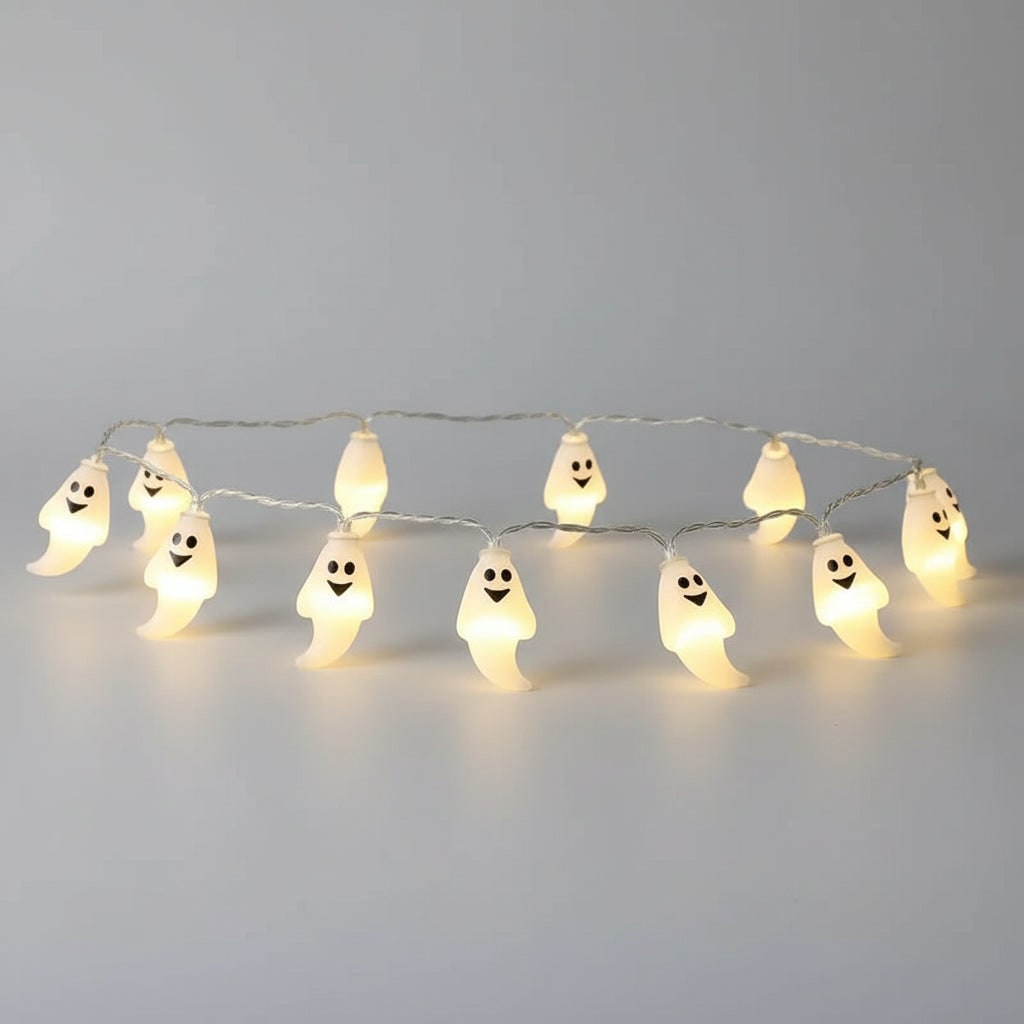Halloween Lampki LED Sznur świetlny Dekoracyjny z Figurkami na Imprezę i Ogród
