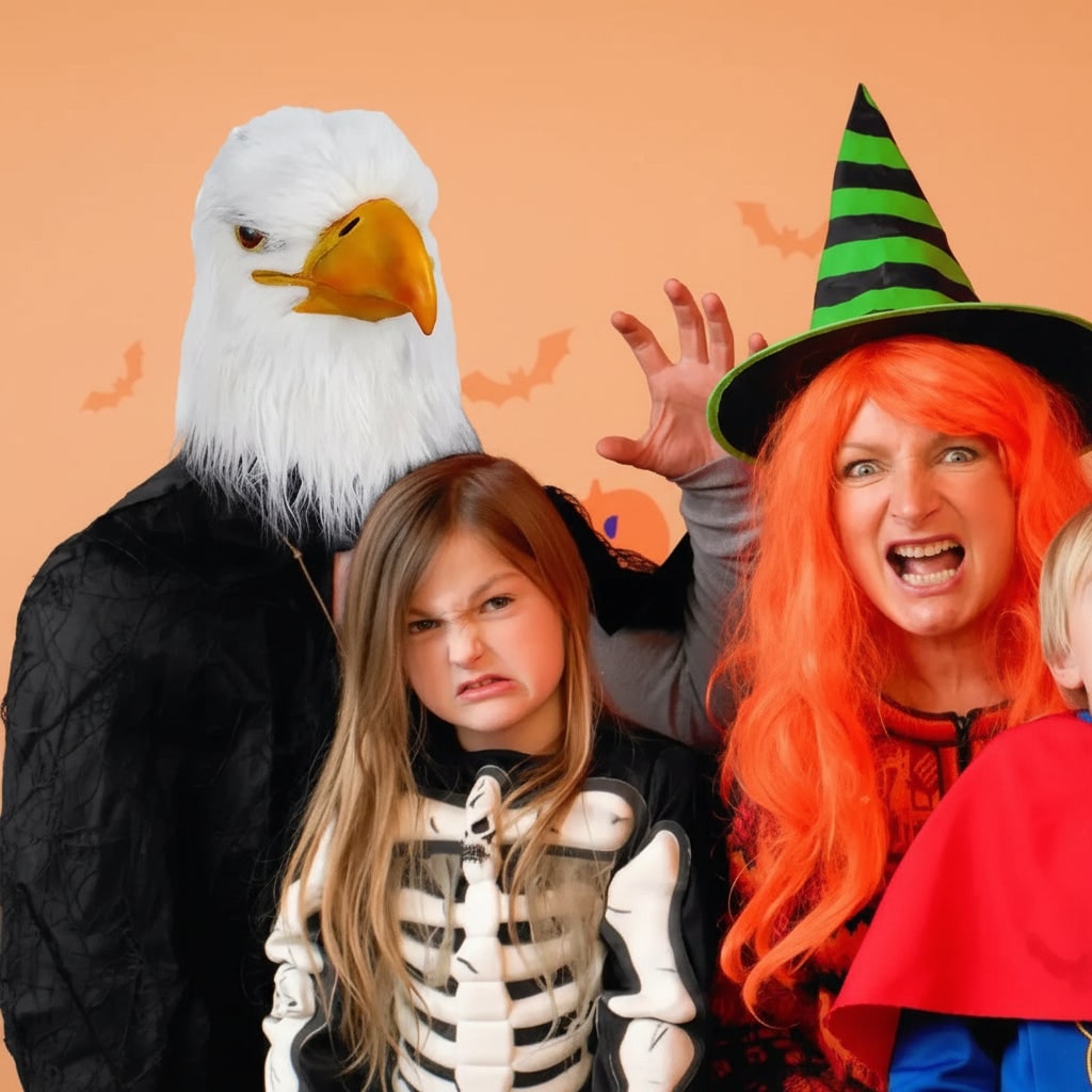Halloween Maska Karnawałowa Orła Bielika Lateksowa na Całą Głowę Karnawalowa Do Druku