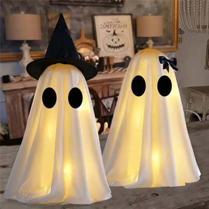 Halloween Ozdoby i Dekoracje Duchów z Lampkami LED Podświetlane Zestaw 2 Sztuk