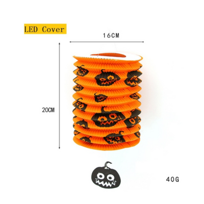Halloween Ozdoby Wisząca Dekoracja Duch Lampion LED Papierowy do Domu i Imprezy