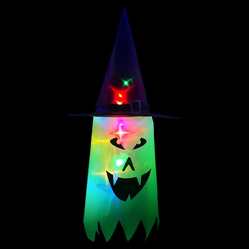 Halloween Ozdoby Wisząca Dekoracja Duch Lampion LED Papierowy do Domu i Imprezy