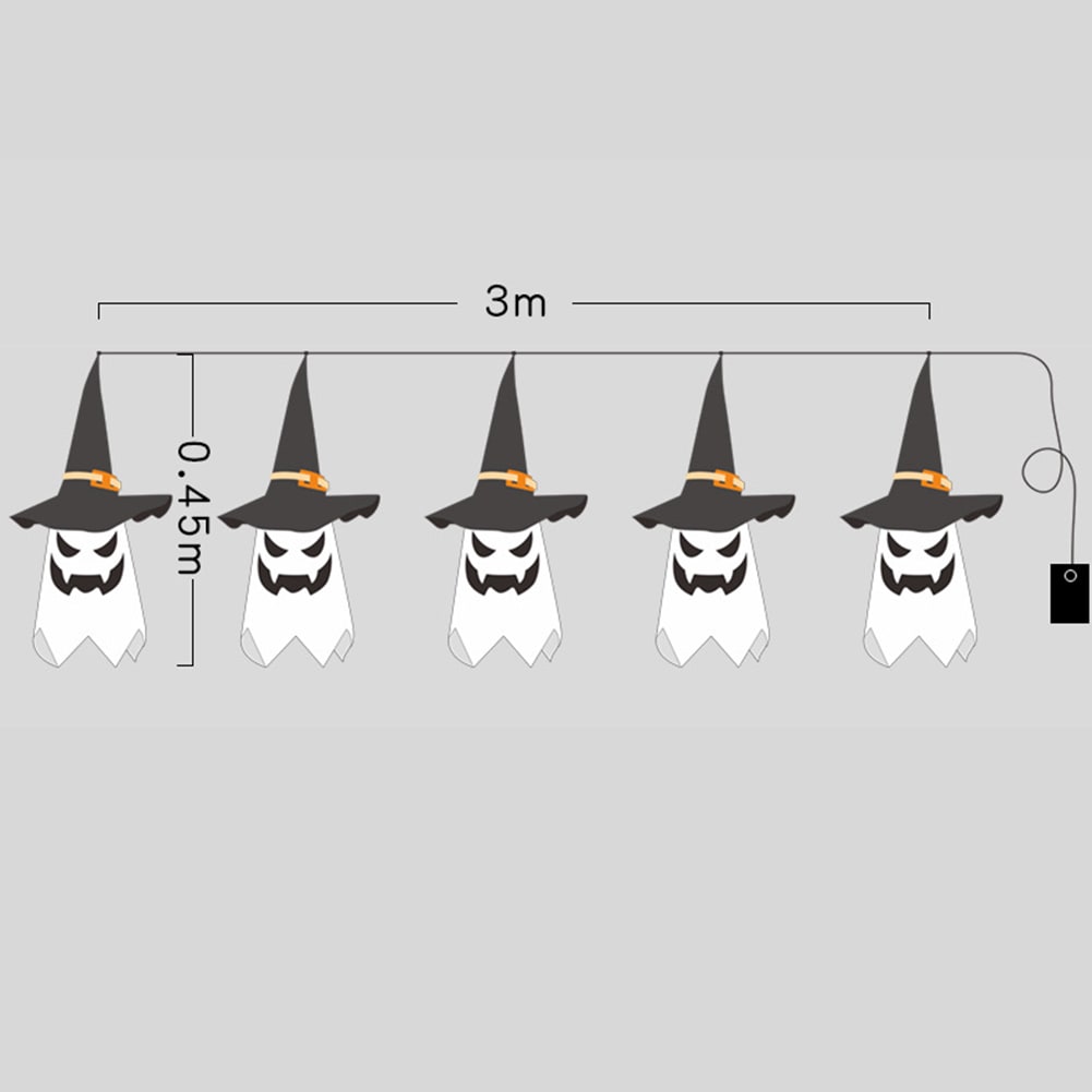 Halloween Ozdoby Wisząca Dekoracja Duch Lampion LED Papierowy do Domu i Imprezy