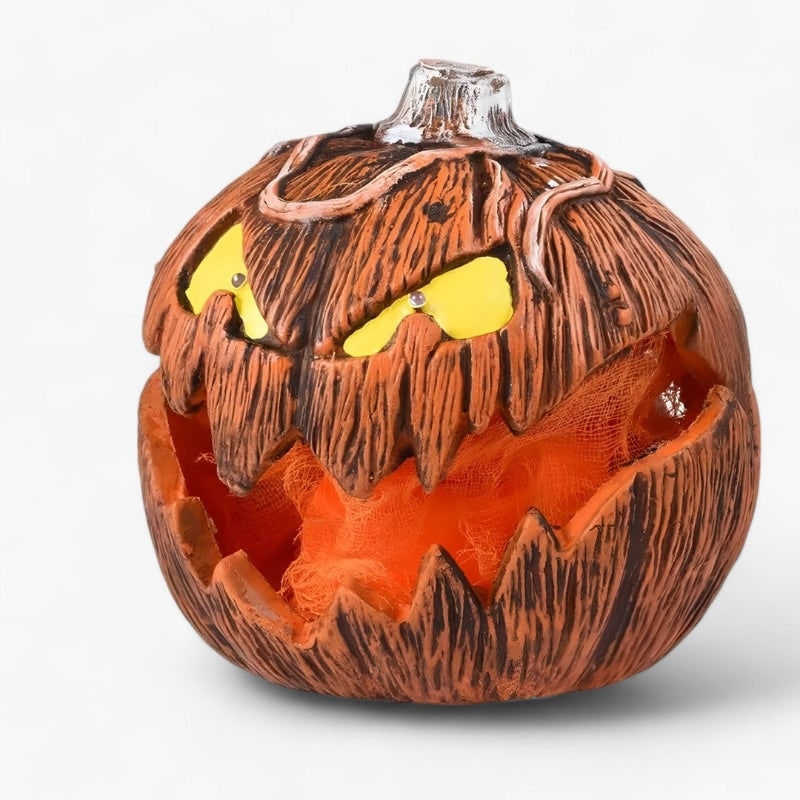 Halloween Rozkładana Lampka LED Dynia ze świecącymi Oczami do Dekoracji Ogrodu Lampion