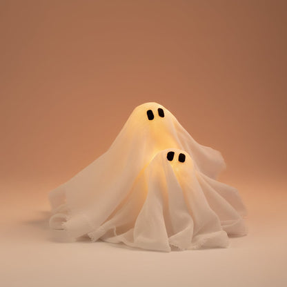 Halloween Wieniec na Drzwi ze świecącymi Duszkami LED i Gazą