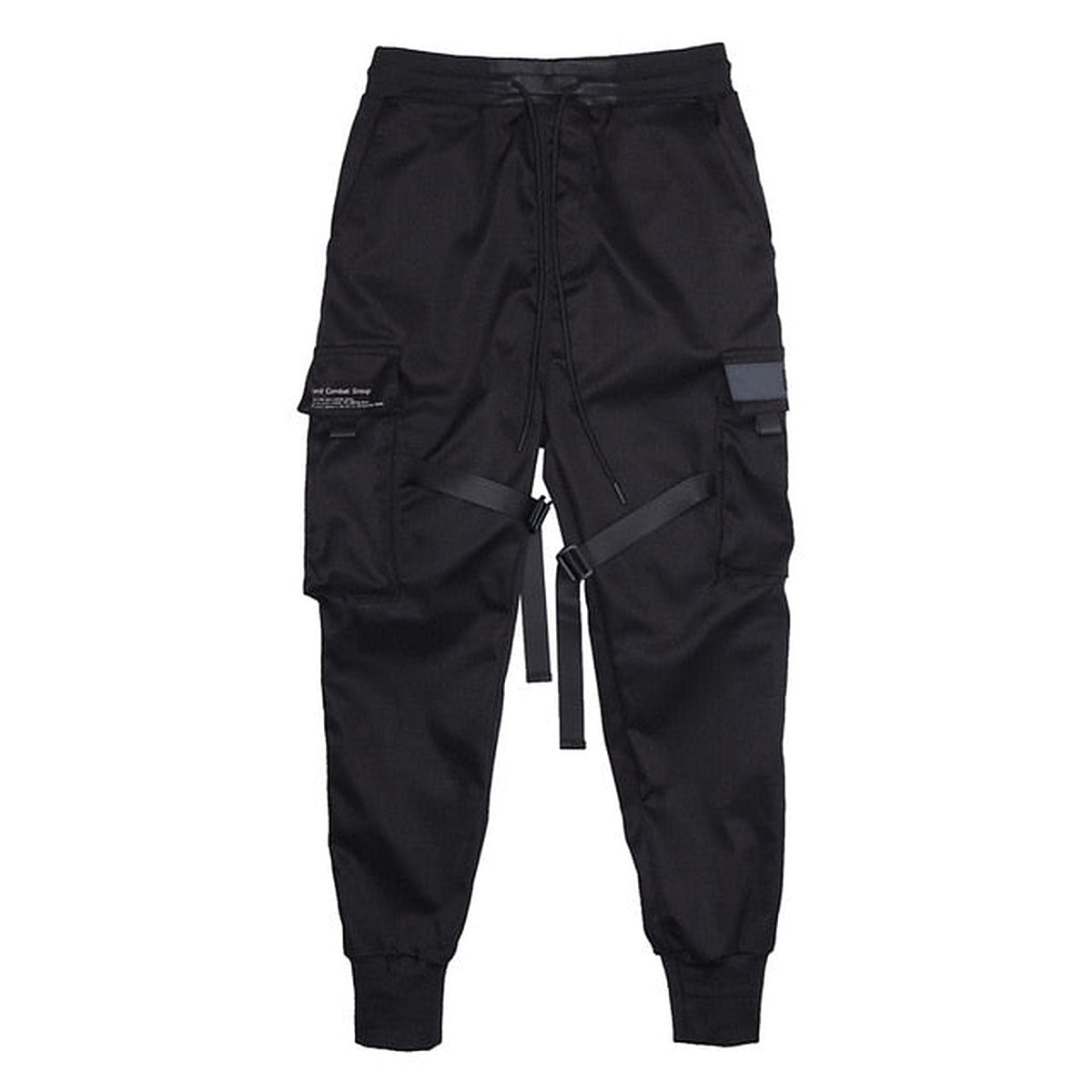 Joggery męskie techwear - kieszenie cargo, regulowane paski