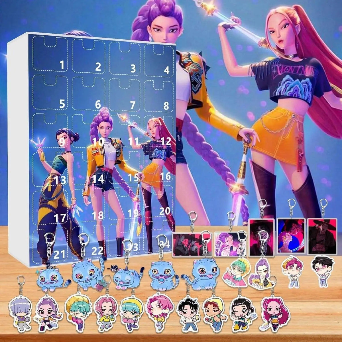 Kalendarz Adwentowy Łowcy Demonów K-Pop z 24 Brelokami - Magia Świąt