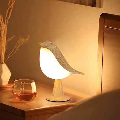Kojąca funkcjonalna lampa LED z dyfuzorem zapachowym w kształcie ptaka - Funkcja jednym dotknięciem