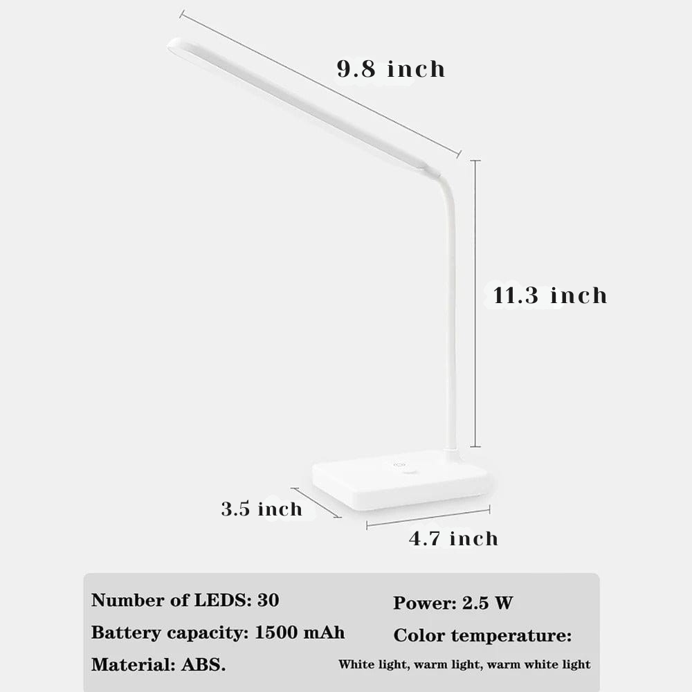 Kompaktowa Elastyczny Energooszczędna Lampka Biurkowa LED USB Ładowalna