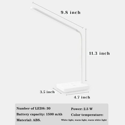Kompaktowa Elastyczny Energooszczędna Lampka Biurkowa LED USB Ładowalna