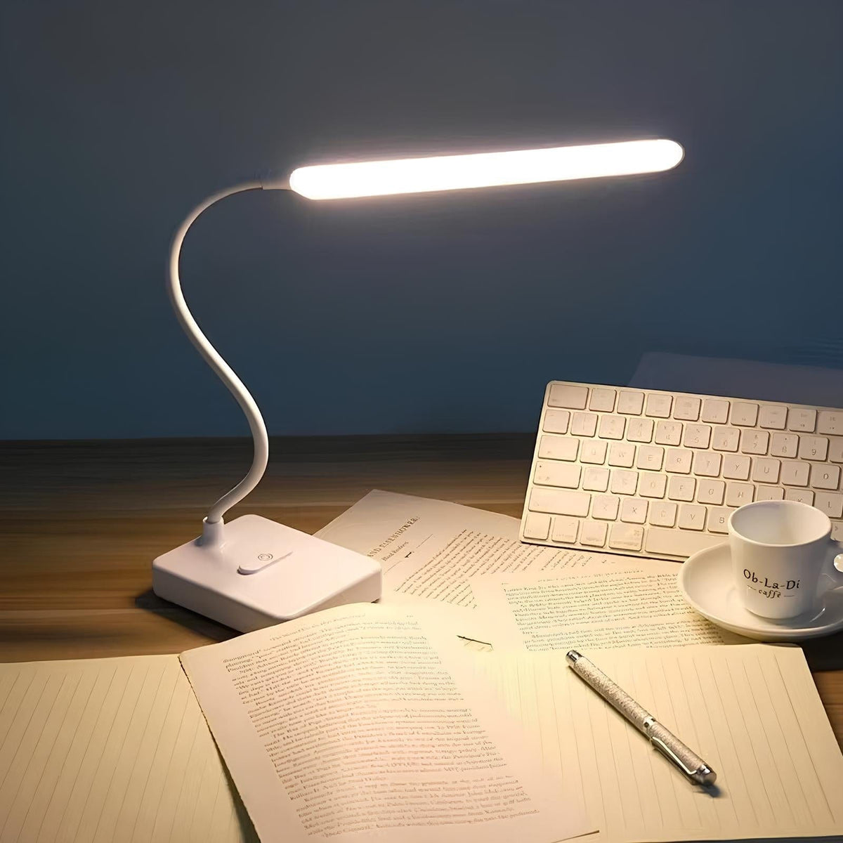 Kompaktowa Elastyczny Energooszczędna Lampka Biurkowa LED USB Ładowalna