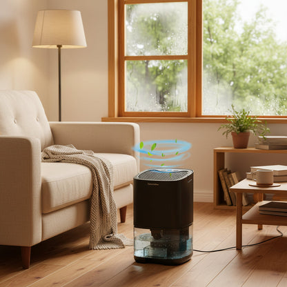 Kompaktowy Dehumidifier z Filtrem Powietrza i Lampką Nocną