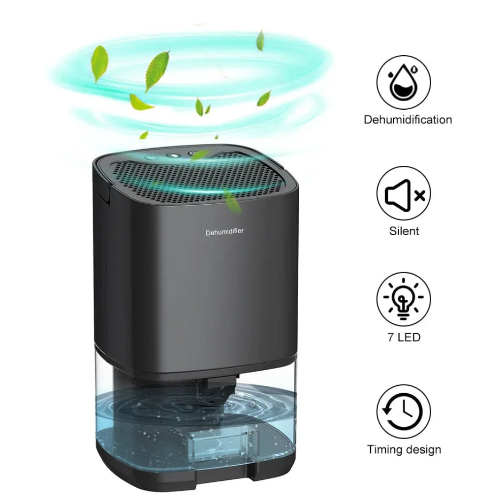 Kompaktowy Dehumidifier z Filtrem Powietrza i Lampką Nocną