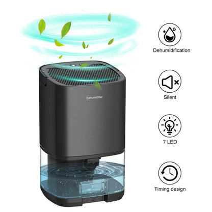 Kompaktowy Dehumidifier z Filtrem Powietrza i Lampką Nocną