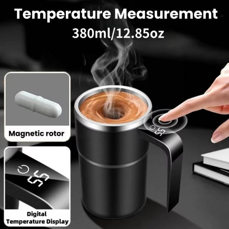 Kubek Termiczny na Kawę Samomieszający z Wyświetlaczem Temperatury Do Kawy