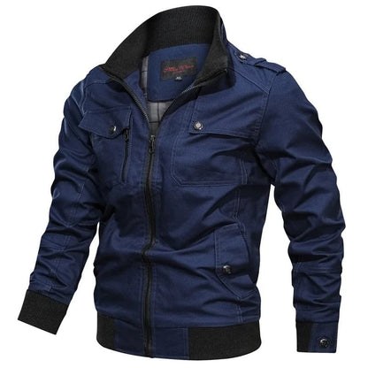 Kurtka męska w stylu motocyklowym - lekka