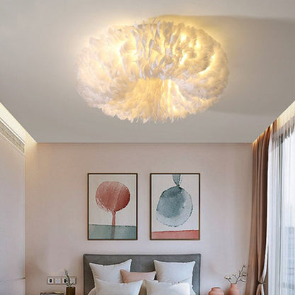 Lampa LED Bohemian Feather sufitowe do nowoczesnych wnętrz