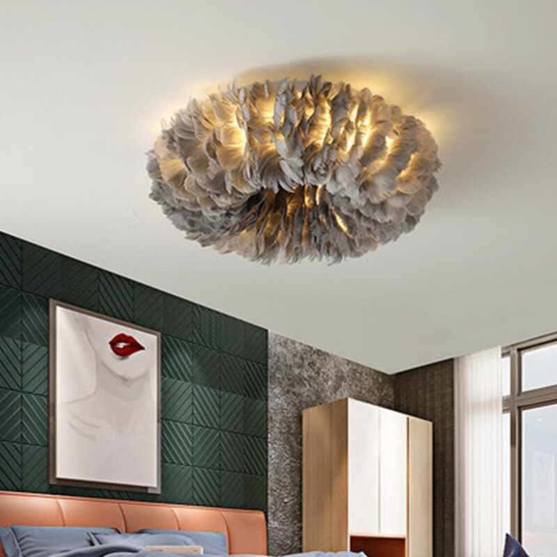 Lampa LED Bohemian Feather sufitowe do nowoczesnych wnętrz