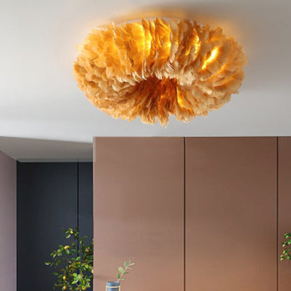 Lampa LED Bohemian Feather sufitowe do nowoczesnych wnętrz