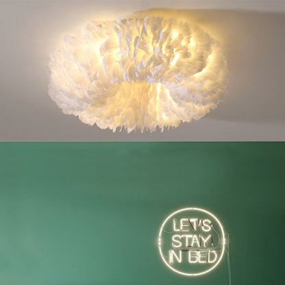 Lampa LED Bohemian Feather sufitowe do nowoczesnych wnętrz