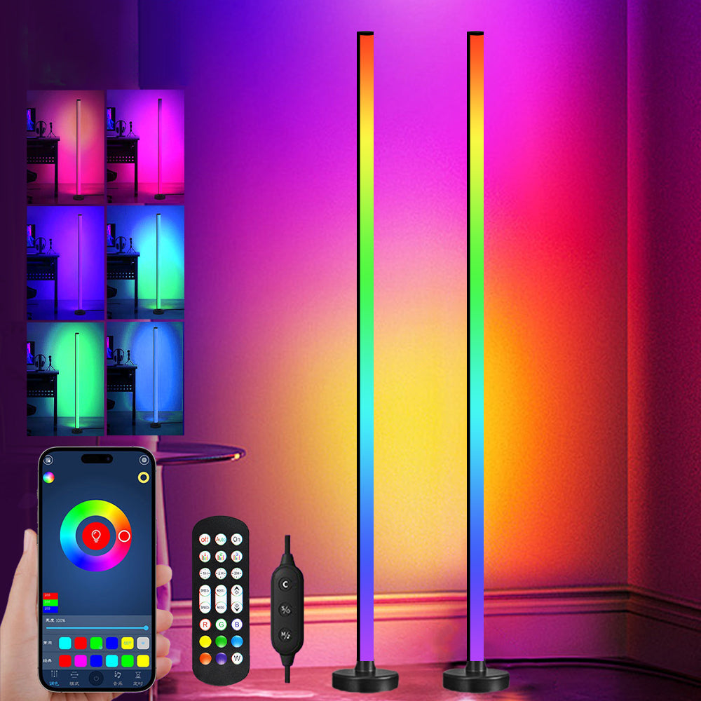 Lampa Podłogowa ze Zmianą Kolorów z Sterowaniem przez Aplikację