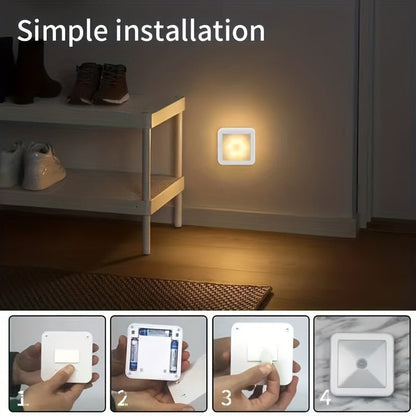 Lampa Ścienna z Czujnikiem Ruchu Lampka Nocna Prowadząca