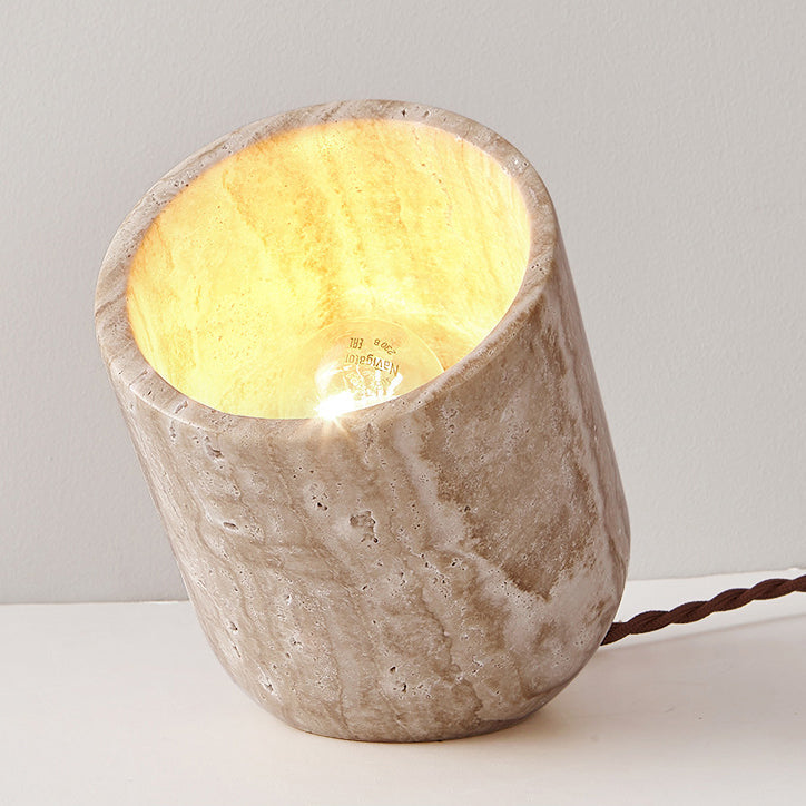 Lampa stołowa w kształcie walca w stylu japońskim z funkcją lampki nocnej