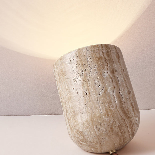 Lampa stołowa w kształcie walca w stylu japońskim z funkcją lampki nocnej