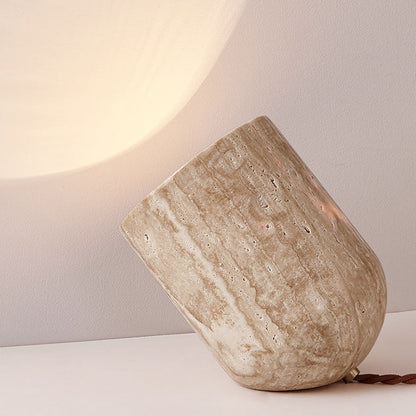 Lampa stołowa w kształcie walca w stylu japońskim z funkcją lampki nocnej