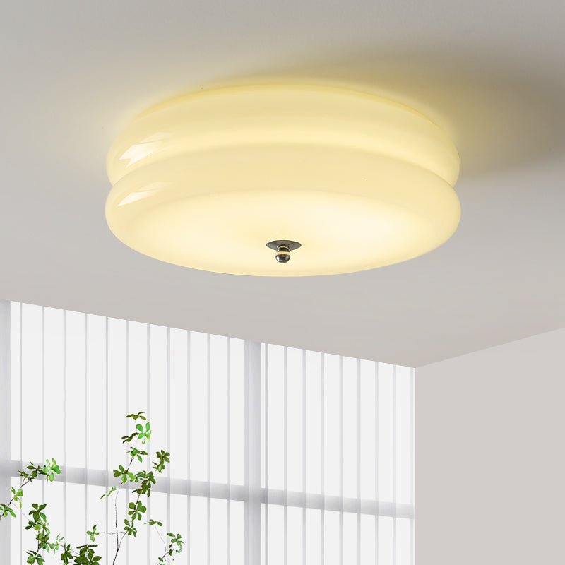Lampa Sufitowa Art Deco z Ryflowanym Szkłem – Styl Vintage