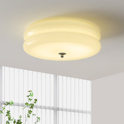 Lampa Sufitowa Art Deco z Ryflowanym Szkłem – Styl Vintage