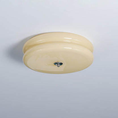 Lampa Sufitowa Art Deco z Ryflowanym Szkłem – Styl Vintage