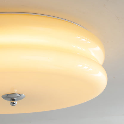 Lampa Sufitowa Art Deco z Ryflowanym Szkłem – Styl Vintage