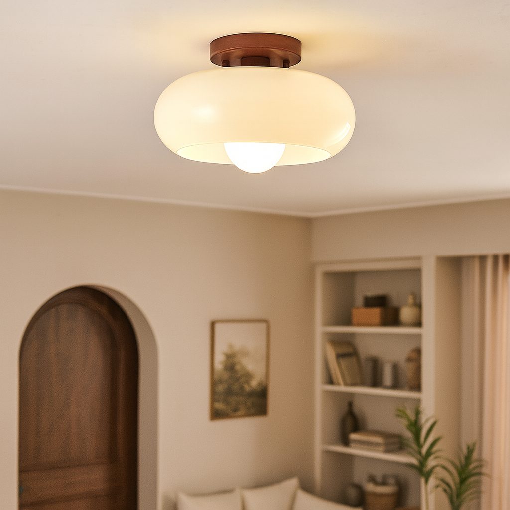 Lampa Sufitowa LED Bauhaus Kremowa - Nowoczesne Oświetlenie do Wnętrz