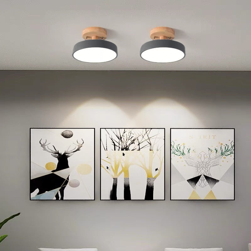 Lampa sufitowa LED do montażu podtynkowego w stylu skandynawskim do wnętrz