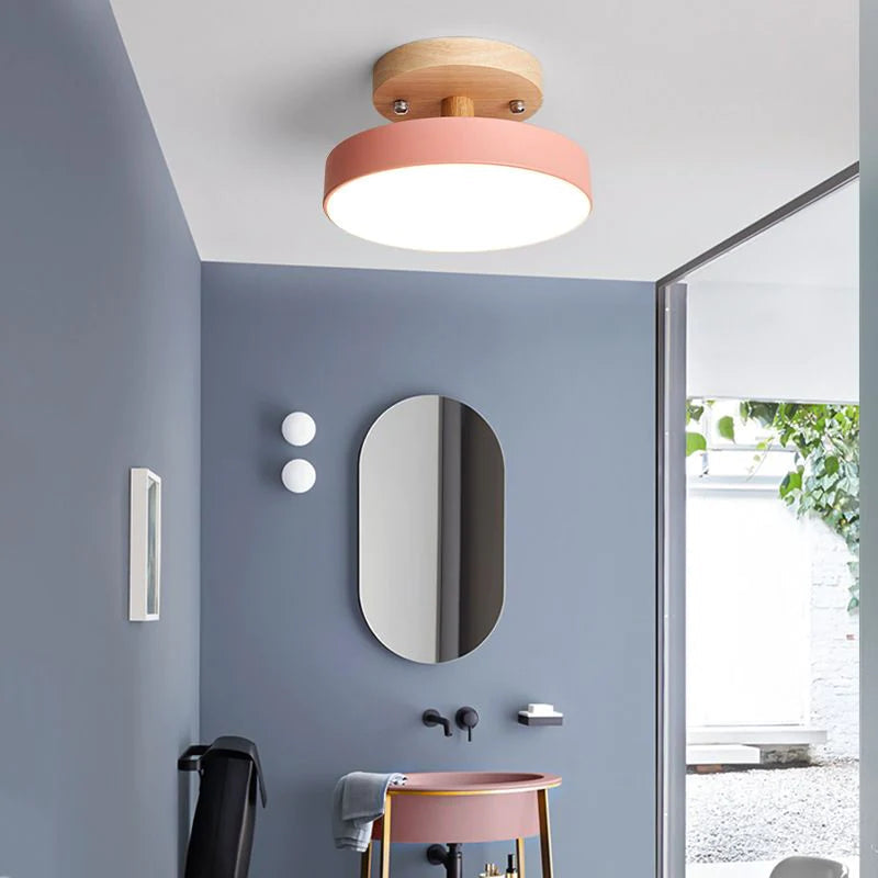 Lampa sufitowa LED do montażu podtynkowego w stylu skandynawskim do wnętrz