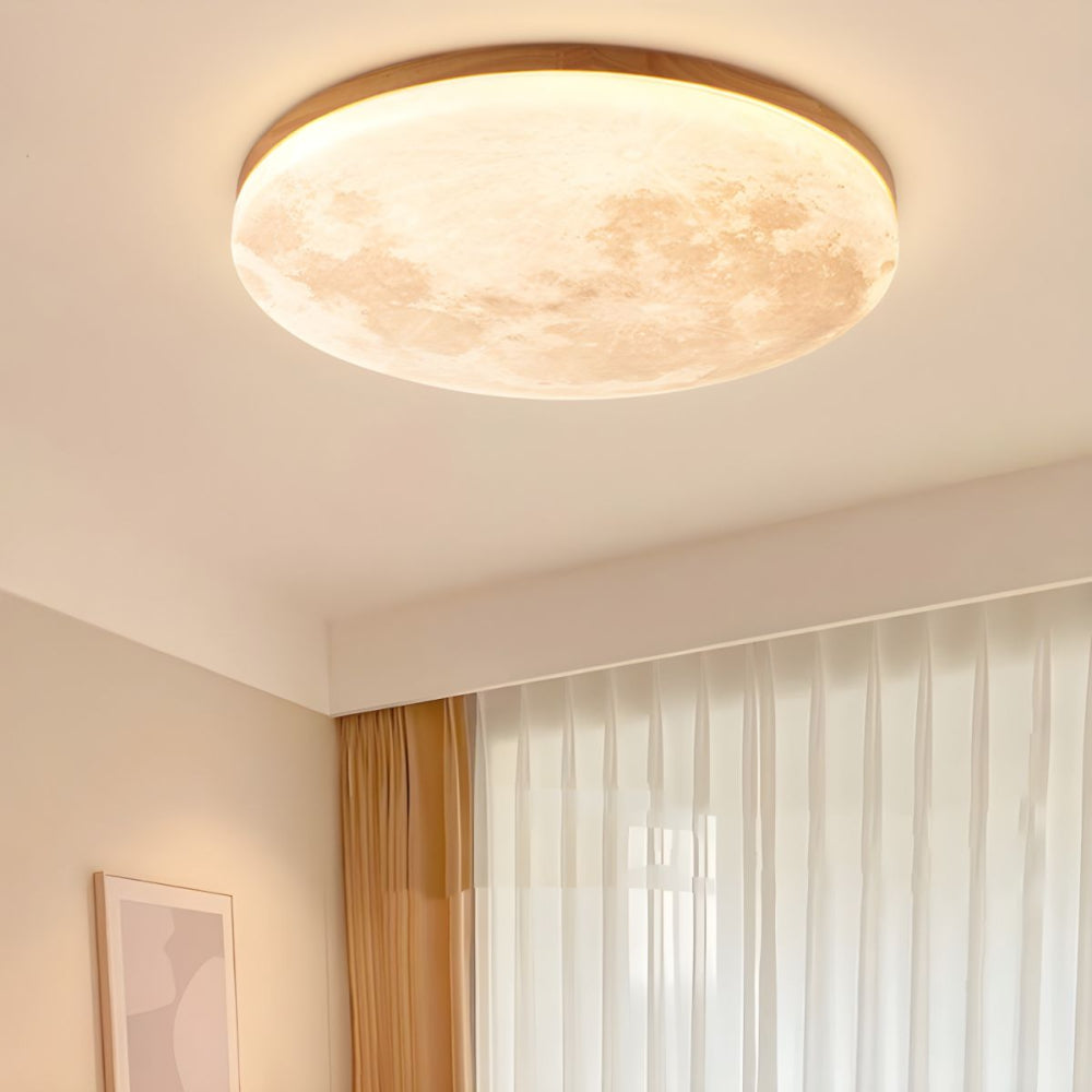 Lampa Sufitowa LED Moonlamp – Minimalistyczna Okrągła z Ciepłym Światłem